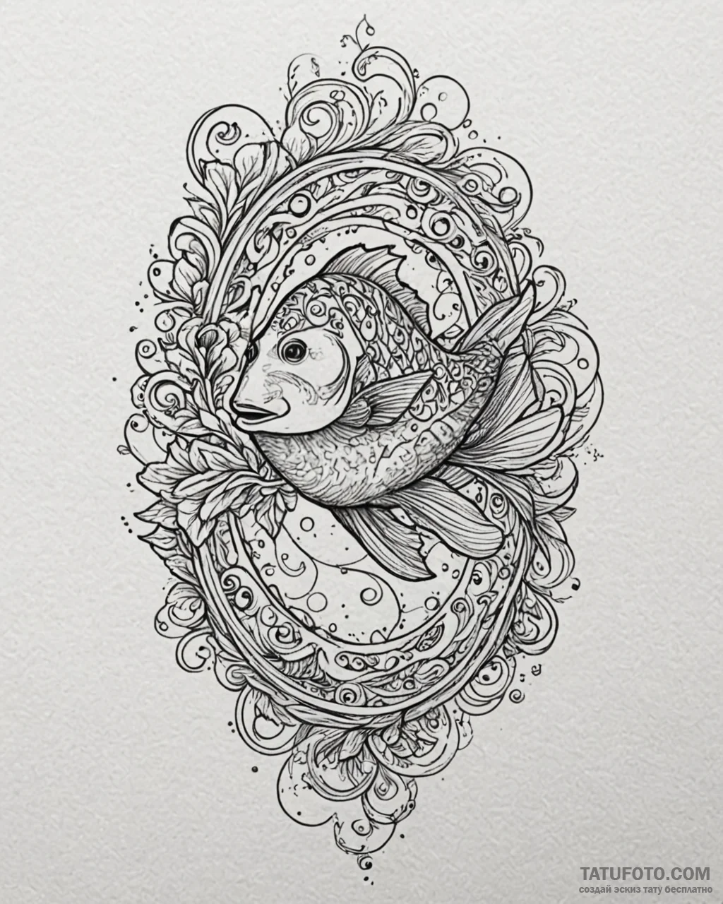Eskiz.to, tattoo sketch, dory confused with s... - эскиз тату (№1753183904_0, 22.07.2025 11:31) — Tatufoto.com