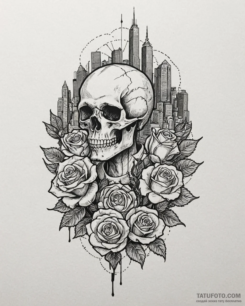 Tat tattoo sketch, manager standing tall with… — эскиз тату (№1753187660_0, 22.07.2025 12:34) — Tatufoto.com