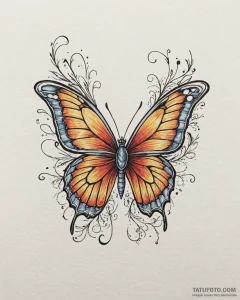 Tattoo sketch, paprika with butterfly wings,... - эскиз тату (№1753189028_0, 22.07.2025 12:57) — Tatufoto.com