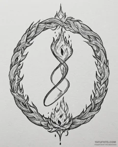 Tat tattoo sketch, elemental mythological sym... - эскиз тату (№1753190049_0, 22.07.2025 13:14) — Tatufoto.com