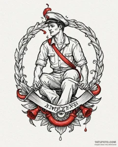 музыкант, ink illustration for tattoo, black... - эскиз тату (№1753191917_0, 22.07.2025 13:45) — Tatufoto.com