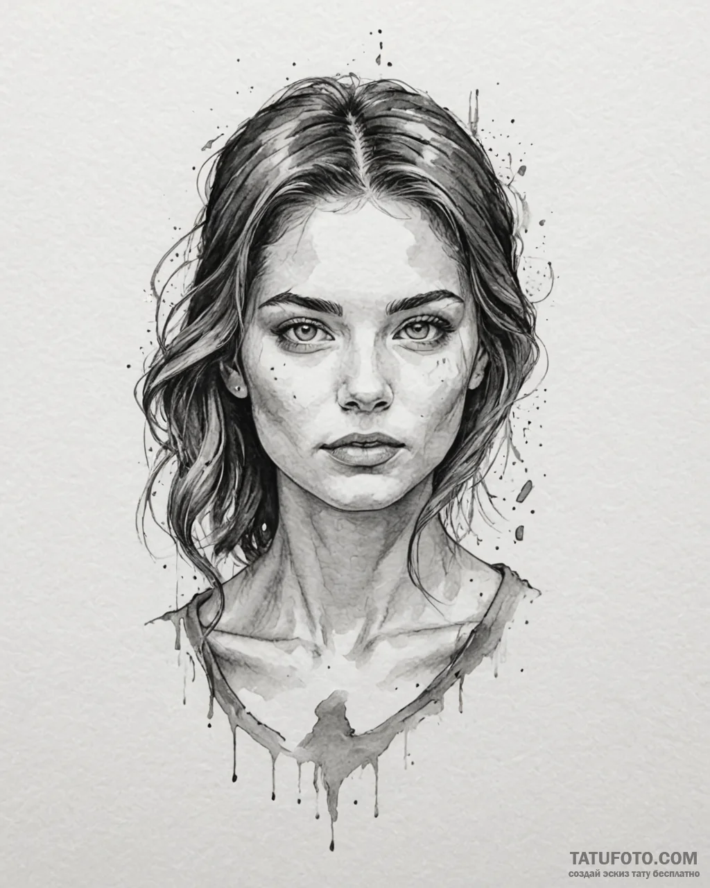 портреты с эффектом света и огня, ink illustr... - эскиз тату (№1753192427_0, 22.07.2025 13:53) — Tatufoto.com
