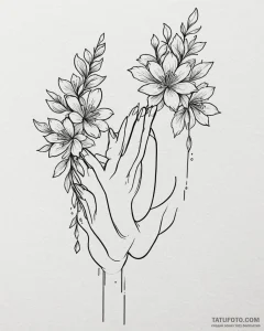 Tattoo sketch, isabela’s hands releasing a ca... - эскиз тату (№1753192684_0, 22.07.2025 13:58) — Tatufoto.com