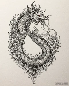 Tat tattoo sketch, hookah smoke spiraling int... - эскиз тату (№1753193615_0, 22.07.2025 14:13) — Tatufoto.com