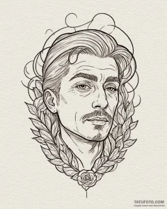 менеджер, tattoo line art, bold outlines, thi... - эскиз тату (№1753193700_0, 22.07.2025 14:15) — Tatufoto.com