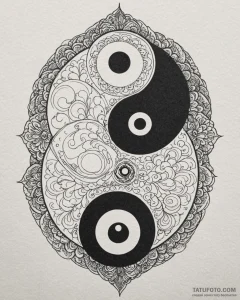 Tattoo sketch, master oogway silhouette with... - эскиз тату (№1753195143_0, 22.07.2025 14:39) — Tatufoto.com