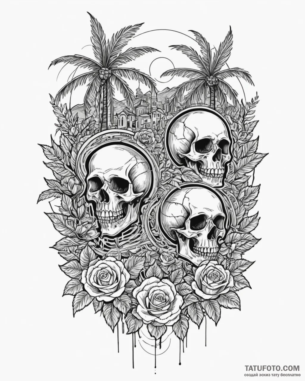 Tattoo sketch, retro classic car cruising dow… — эскиз тату (№1753197350_0, 22.07.2025 15:15) — Tatufoto.com