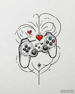 Tat tattoo sketch, pixelated heart beating wi... - эскиз тату (№1753198368_0, 22.07.2025 15:32) — Tatufoto.com