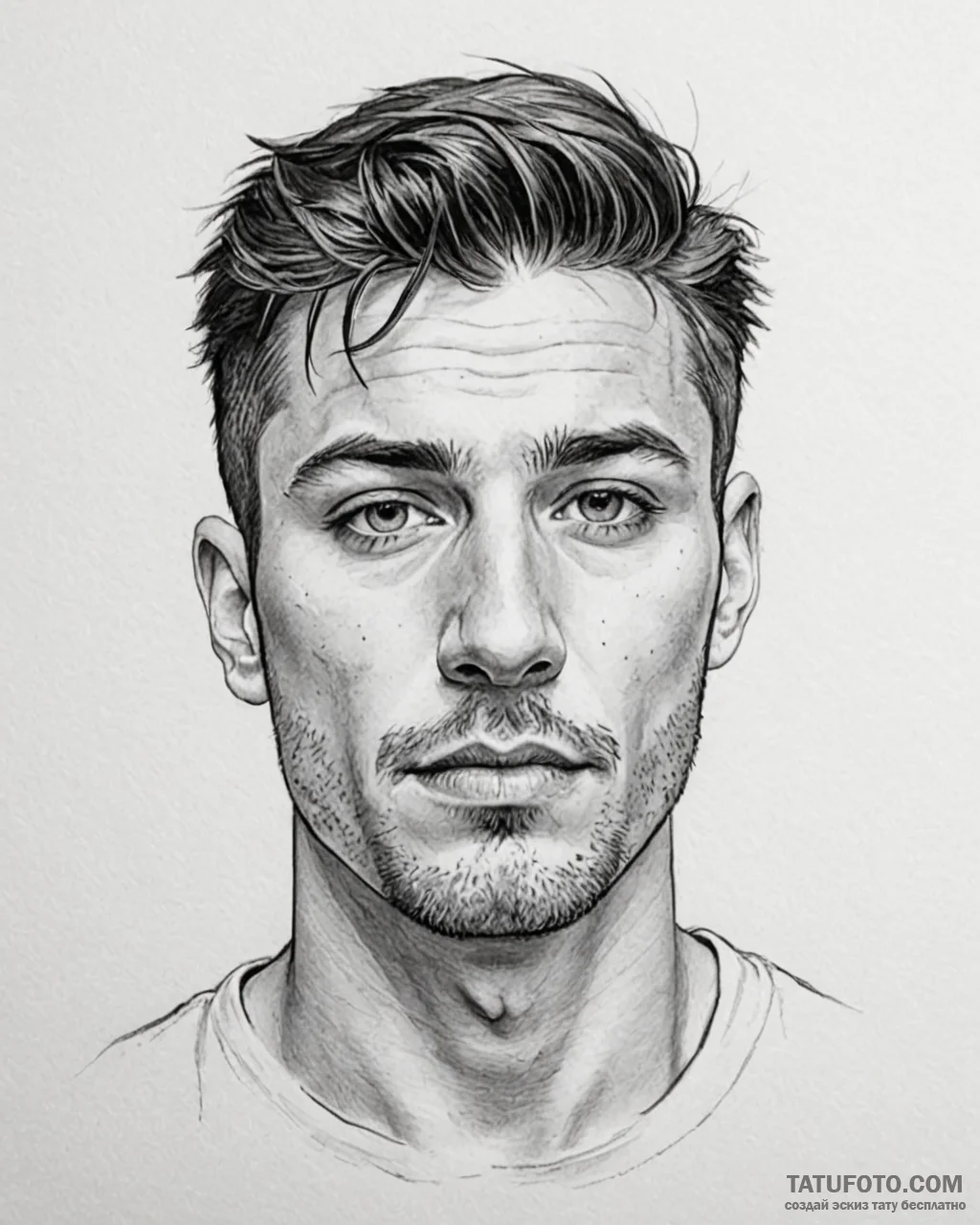 Tattoo sketch, joe with soulful eyes close-up... - эскиз тату (№1753198793_0, 22.07.2025 15:39) — Tatufoto.com
