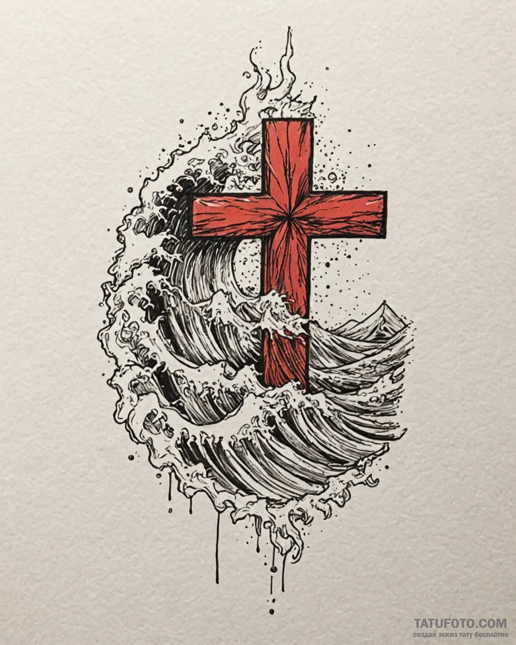 татуировки с волнами и брызгами, tattoo flash... - эскиз тату (№1753200491_0, 22.07.2025 16:08) — Tatufoto.com