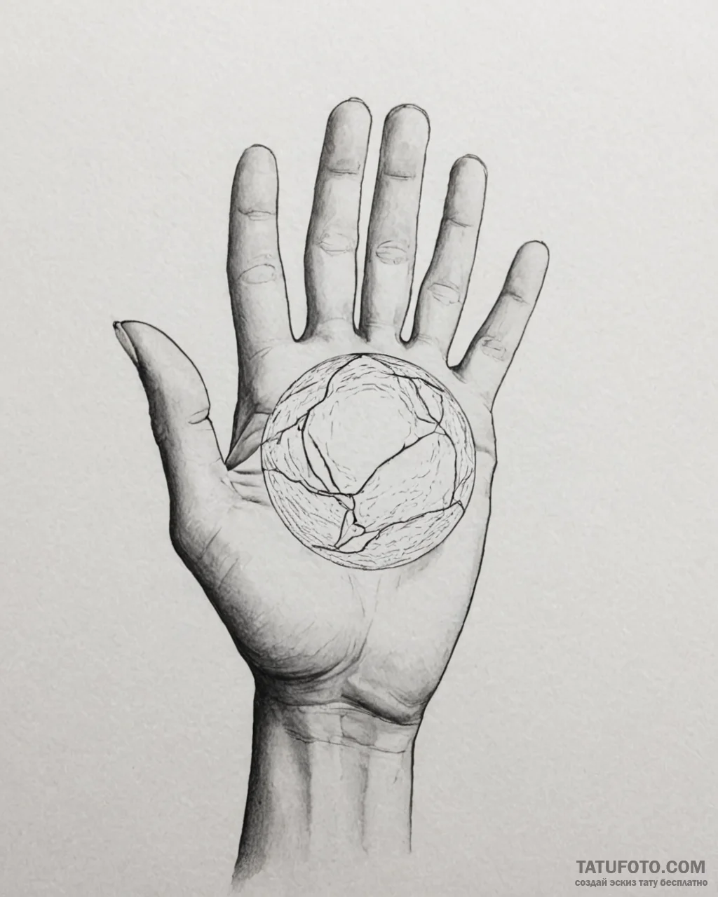 Tattoo sketch, katie’s hand reaching for glow... - эскиз тату (№1753201350_0, 22.07.2025 16:22) — Tatufoto.com