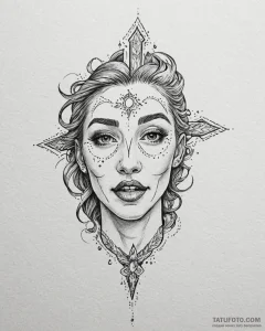 Tattoo sketch, flash in mid-laugh with slow m... - эскиз тату (№1753201774_0, 22.07.2025 16:29) — Tatufoto.com