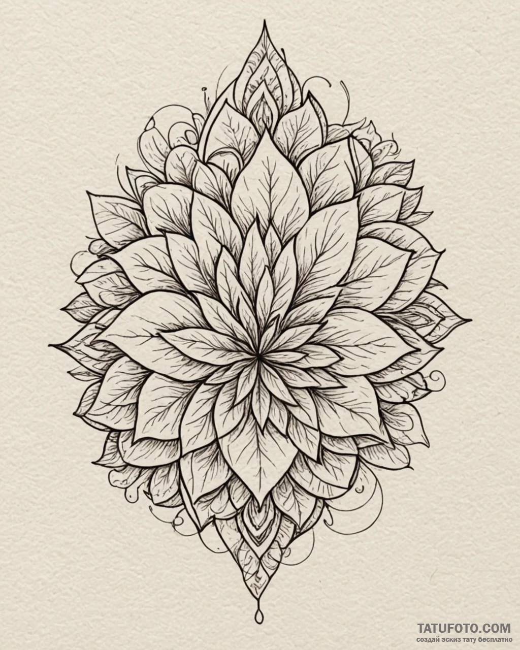Tattoo sketch, fiery maple leaves swirling in... - эскиз тату (№1753201944_0, 22.07.2025 16:32) — Tatufoto.com