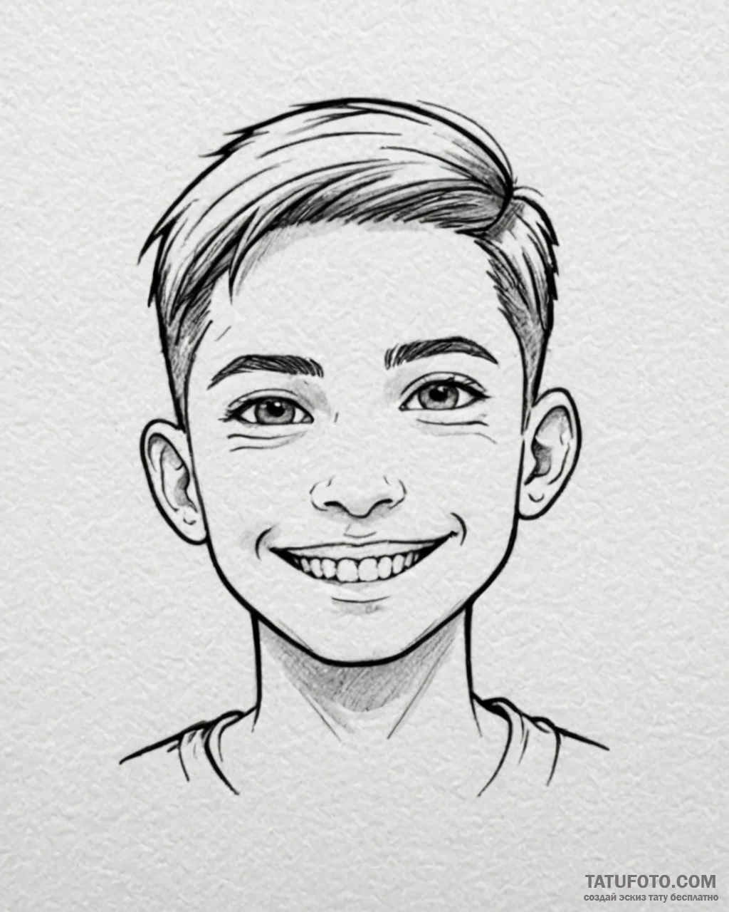 Tat tattoo sketch, emmet’s face close-up with... - эскиз тату (№1753202114_0, 22.07.2025 16:35) — Tatufoto.com