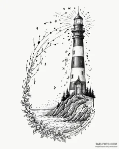 Tat tattoo sketch, musical notes flowing from... - эскиз тату (№1753203131_0, 22.07.2025 16:52) — Tatufoto.com