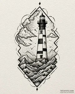 Tattoo sketch, earthsea lighthouse silhouette... - эскиз тату (№1753203722_0, 22.07.2025 17:02) — Tatufoto.com