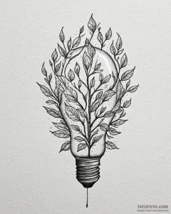 Tat tattoo sketch, entrepreneur’s lightbulb g... - эскиз тату (№1753204486_0, 22.07.2025 17:14) — Tatufoto.com
