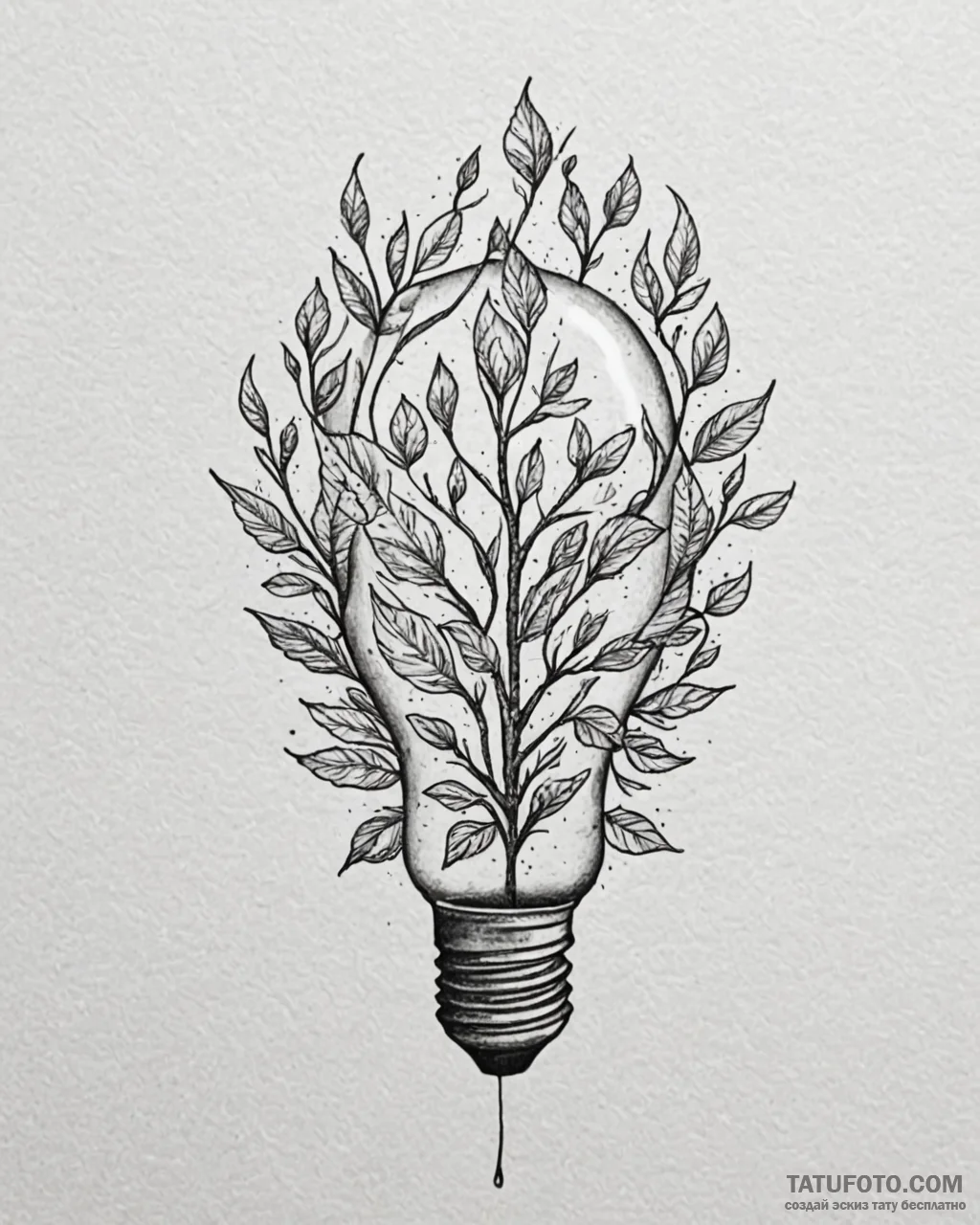 Tat tattoo sketch, entrepreneur’s lightbulb g… — эскиз тату (№1753204486_0, 22.07.2025 17:14) — Tatufoto.com