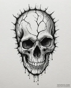 Eskiz.to, tattoo sketch, ice age fossil skull... - эскиз тату (№1753206936_0, 22.07.2025 17:55) — Tatufoto.com