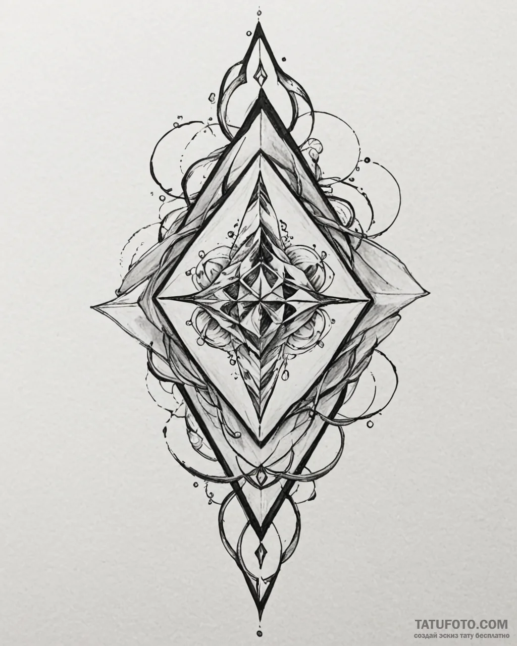 Tat tattoo sketch, arcane hextech crystal flo... - эскиз тату (№1753208456_0, 22.07.2025 18:20) — Tatufoto.com