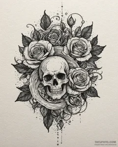 Tat tattoo sketch, crashing ocean waves with... - эскиз тату (№1753213712_0, 22.07.2025 19:48) — Tatufoto.com