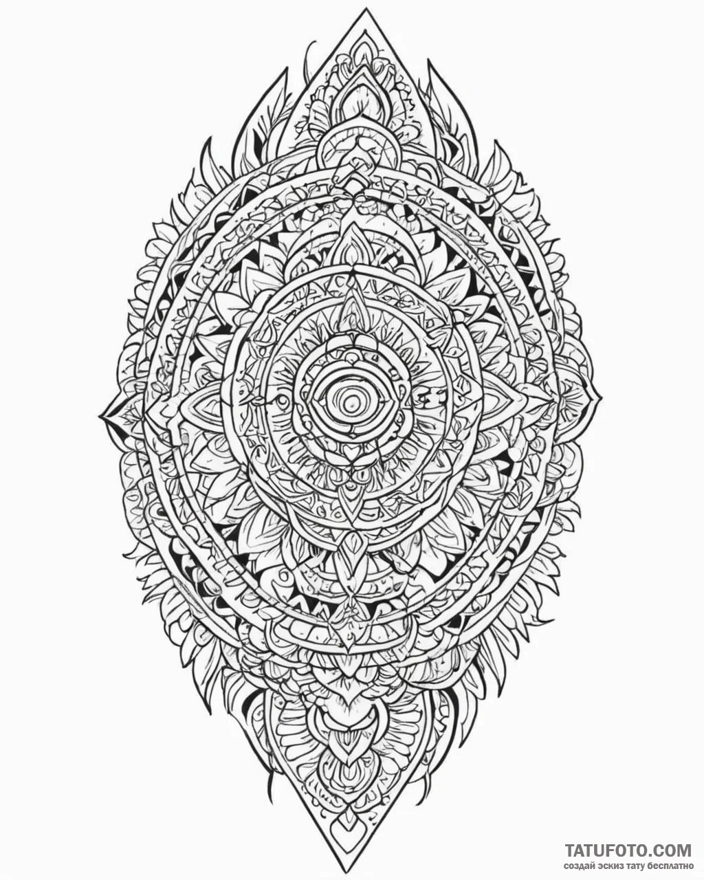 Tattoo sketch, tribal ethnic ornamental band... - эскиз тату (№1753213968_0, 22.07.2025 19:52) — Tatufoto.com