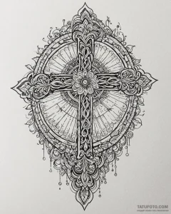 Tat tattoo sketch, gothic cross with ornate i... - эскиз тату (№1753214641_0, 22.07.2025 20:04) — Tatufoto.com