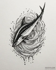 Eskiz.to, tattoo sketch, marlin worried face... - эскиз тату (№1753215679_0, 22.07.2025 20:21) — Tatufoto.com