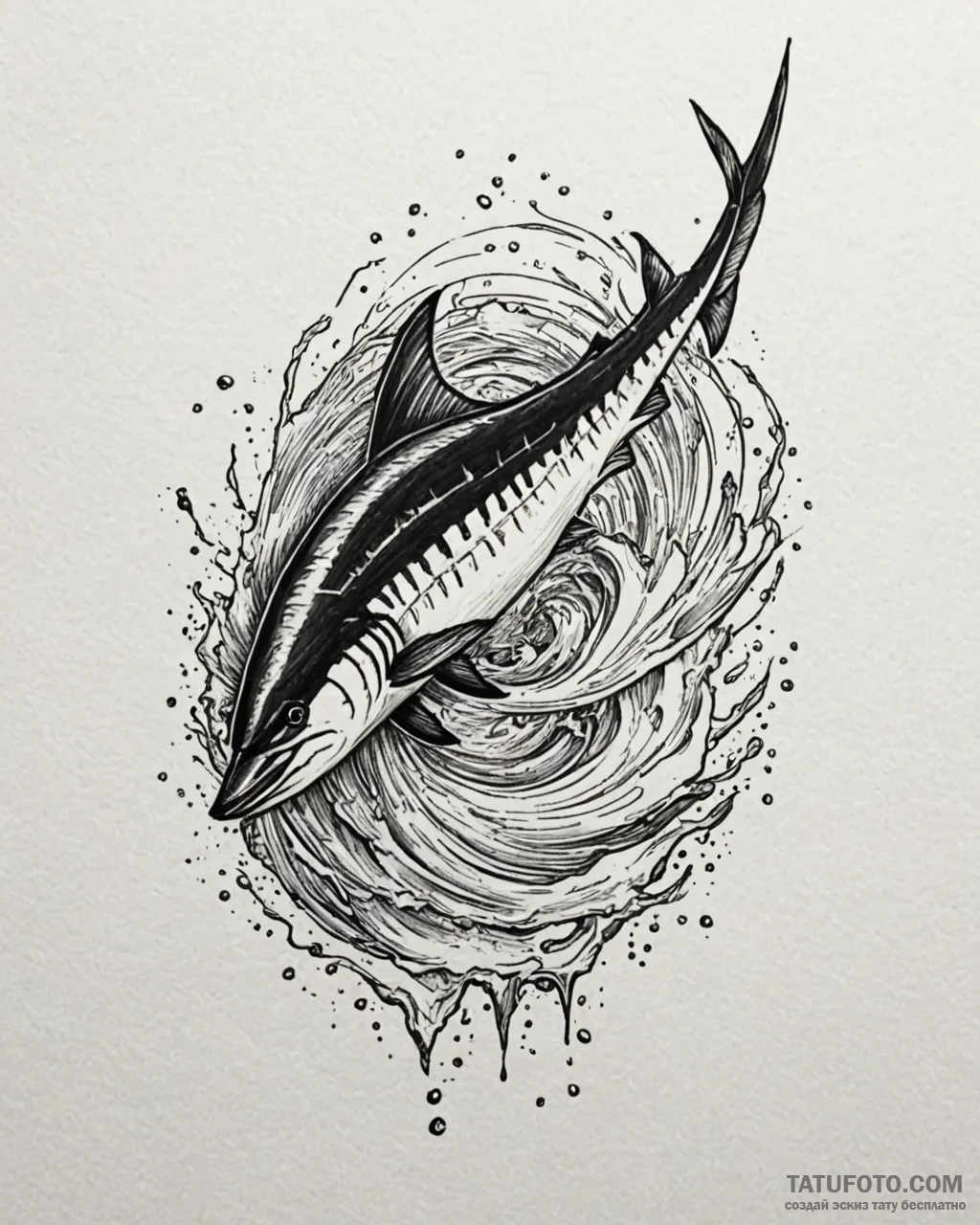 Eskiz.to, tattoo sketch, marlin worried face… — эскиз тату (№1753215679_0, 22.07.2025 20:21) — Tatufoto.com