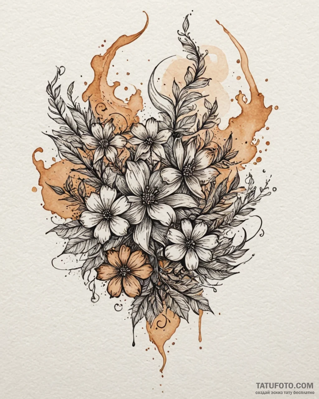 Tattoo sketch, surrealistic animal morphing i... - эскиз тату (№1753216298_0, 22.07.2025 20:31) — Tatufoto.com