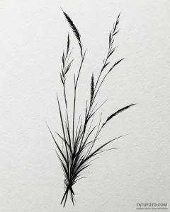 Tat tattoo sketch, delicate reeds bending gen... - эскиз тату (№1753216556_0, 22.07.2025 20:35) — Tatufoto.com