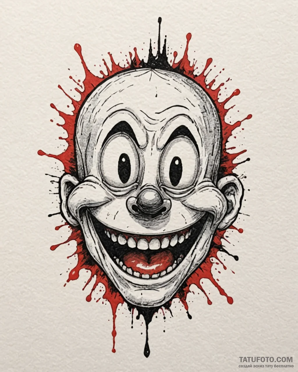 Eskiz.to, tattoo sketch, sid goofy face with... - эскиз тату (№1753219616_0, 22.07.2025 21:26) — Tatufoto.com