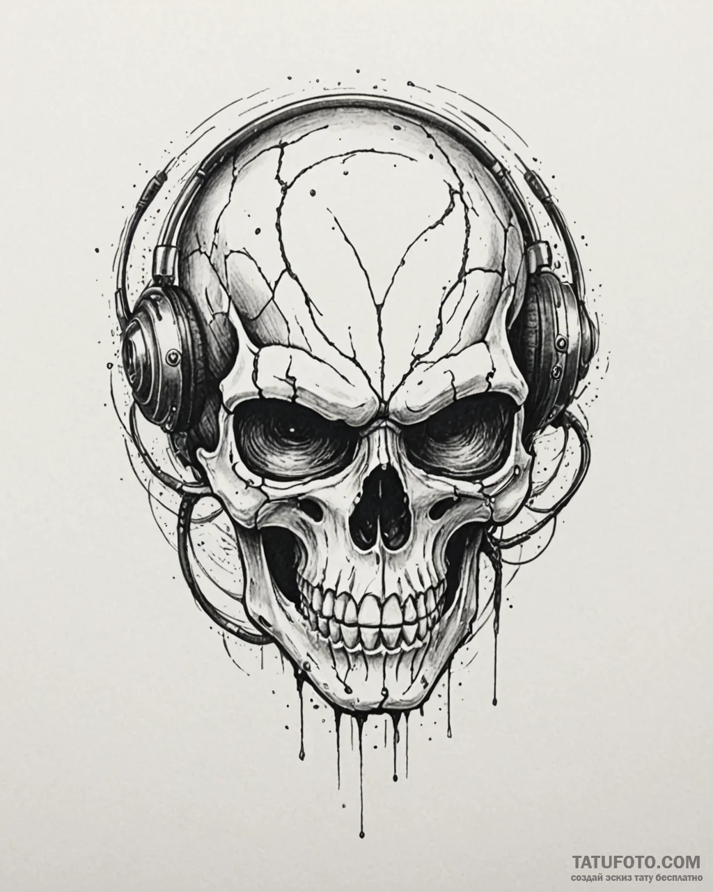 Tat tattoo sketch, augmented reality skull ma... - эскиз тату (№1753220438_0, 22.07.2025 21:40) — Tatufoto.com