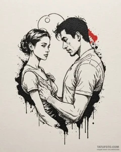 Tattoo sketch, miguel and tulio silhouette un... - эскиз тату (№1753220804_0, 22.07.2025 21:46) — Tatufoto.com