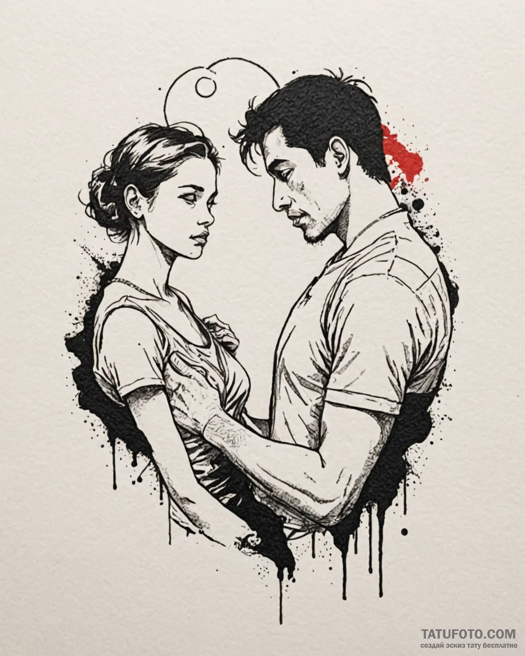 Tattoo sketch, miguel and tulio silhouette un... - эскиз тату (№1753220804_0, 22.07.2025 21:46) — Tatufoto.com