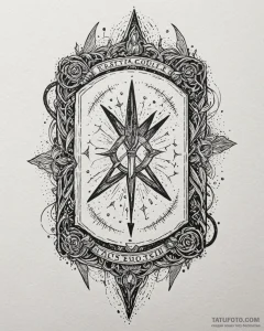 Tat tattoo sketch, leather-bound spellbook op... - эскиз тату (№1753221333_0, 22.07.2025 21:55) — Tatufoto.com