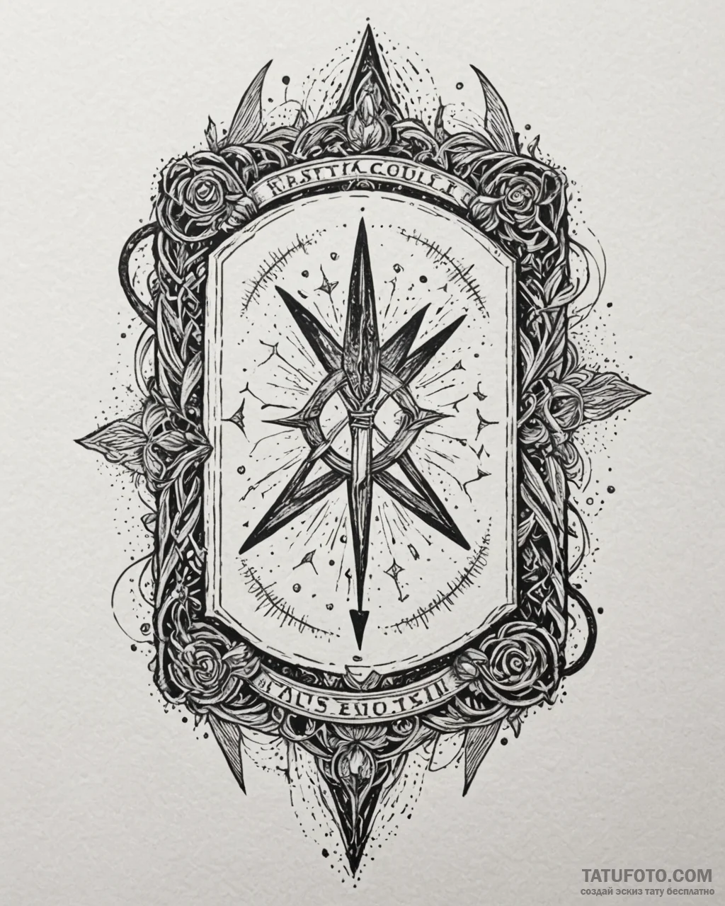 Tat tattoo sketch, leather-bound spellbook op... - эскиз тату (№1753221333_0, 22.07.2025 21:55) — Tatufoto.com