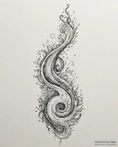 Tat tattoo sketch, wade elemental with water... - эскиз тату (№1753222703_0, 22.07.2025 22:18) — Tatufoto.com