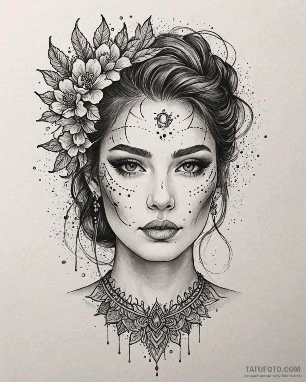 Tat tattoo sketch, makeup artist’s brush blen… — эскиз тату (№1753222956_0, 22.07.2025 22:22) — Tatufoto.com