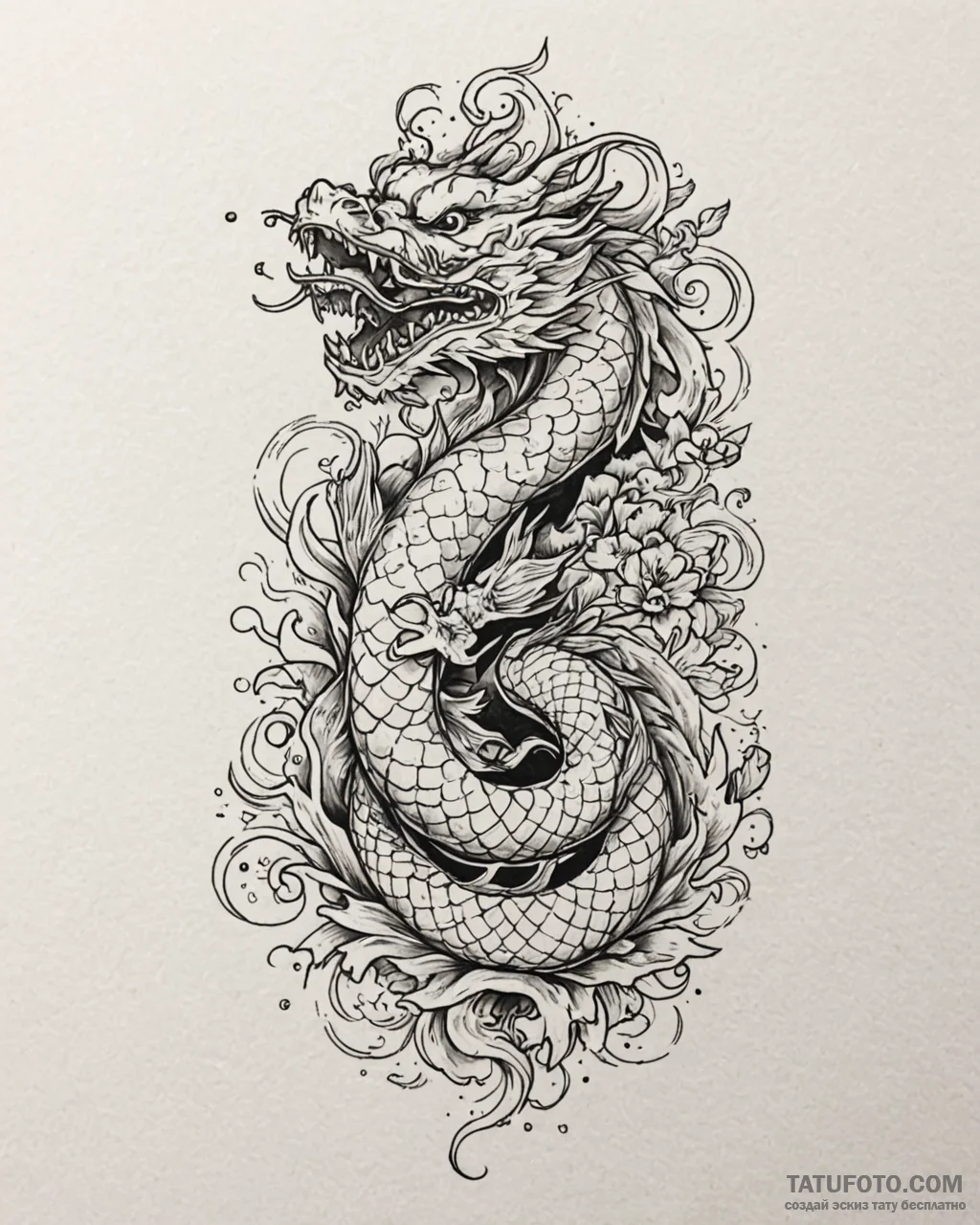 Tat tattoo sketch, swirling magical glyphs an… — эскиз тату (№1753223802_0, 22.07.2025 22:36) — Tatufoto.com