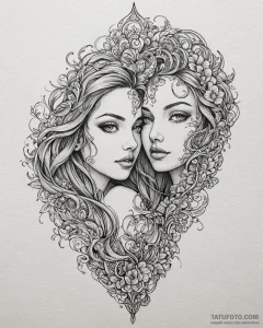 Tattoo sketch, high contrast black and white... - эскиз тату (№1753225668_0, 22.07.2025 23:07) — Tatufoto.com