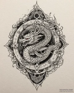 Tat tattoo sketch, sailor’s compass fused wit... - эскиз тату (№1753225837_0, 22.07.2025 23:10) — Tatufoto.com
