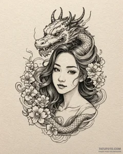 Eskiz.to, tattoo sketch, colette smiling conf... - эскиз тату (№1753227505_0, 22.07.2025 23:38) — Tatufoto.com