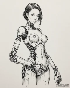 Tattoo sketch, peni parker with robotic arm g... - эскиз тату (№1753265181_0, 23.07.2025 10:06) — Tatufoto.com