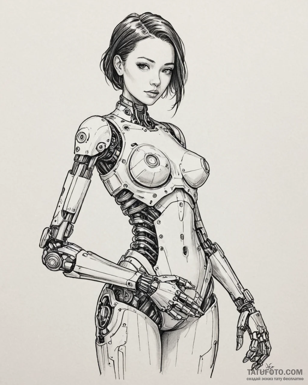 Tattoo sketch, peni parker with robotic arm g… — эскиз тату (№1753265181_0, 23.07.2025 10:06) — Tatufoto.com
