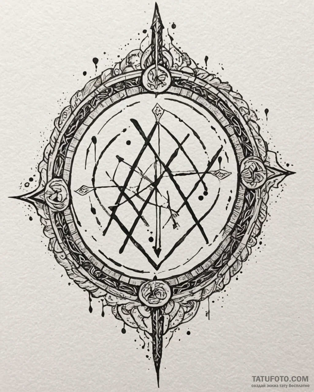Tat tattoo sketch, delicate calligraphy of an... - эскиз тату (№1753266607_0, 23.07.2025 10:30) — Tatufoto.com
