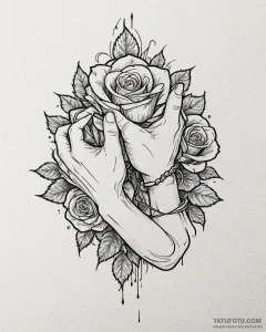 Tattoo sketch, ged and arren’s hands clasped,... - эскиз тату (№1753267138_0, 23.07.2025 10:38) — Tatufoto.com