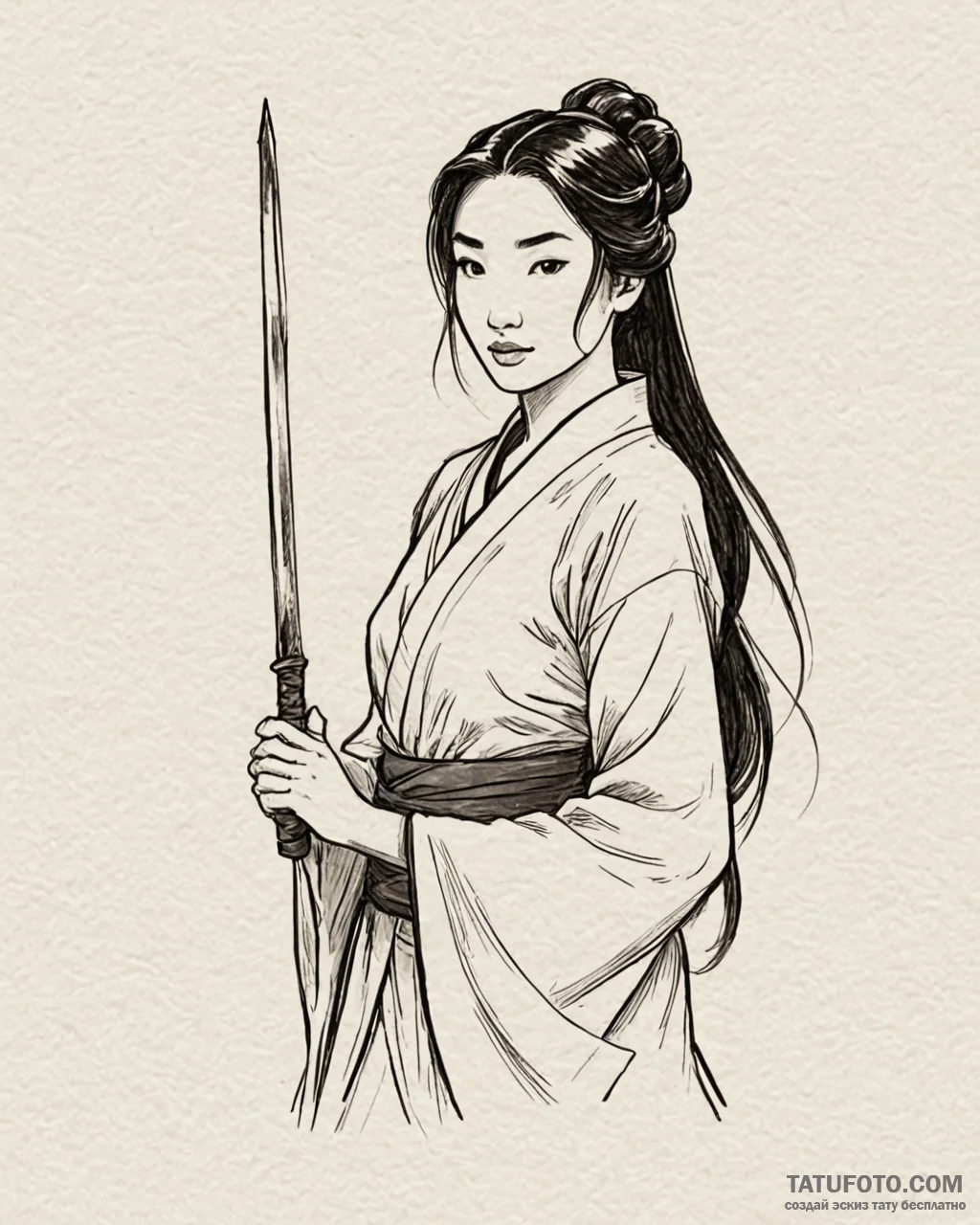 мулан ii (mulan ii, 2004), ink illustration f… — эскиз тату (№1753269758_0, 23.07.2025 11:22) — Tatufoto.com