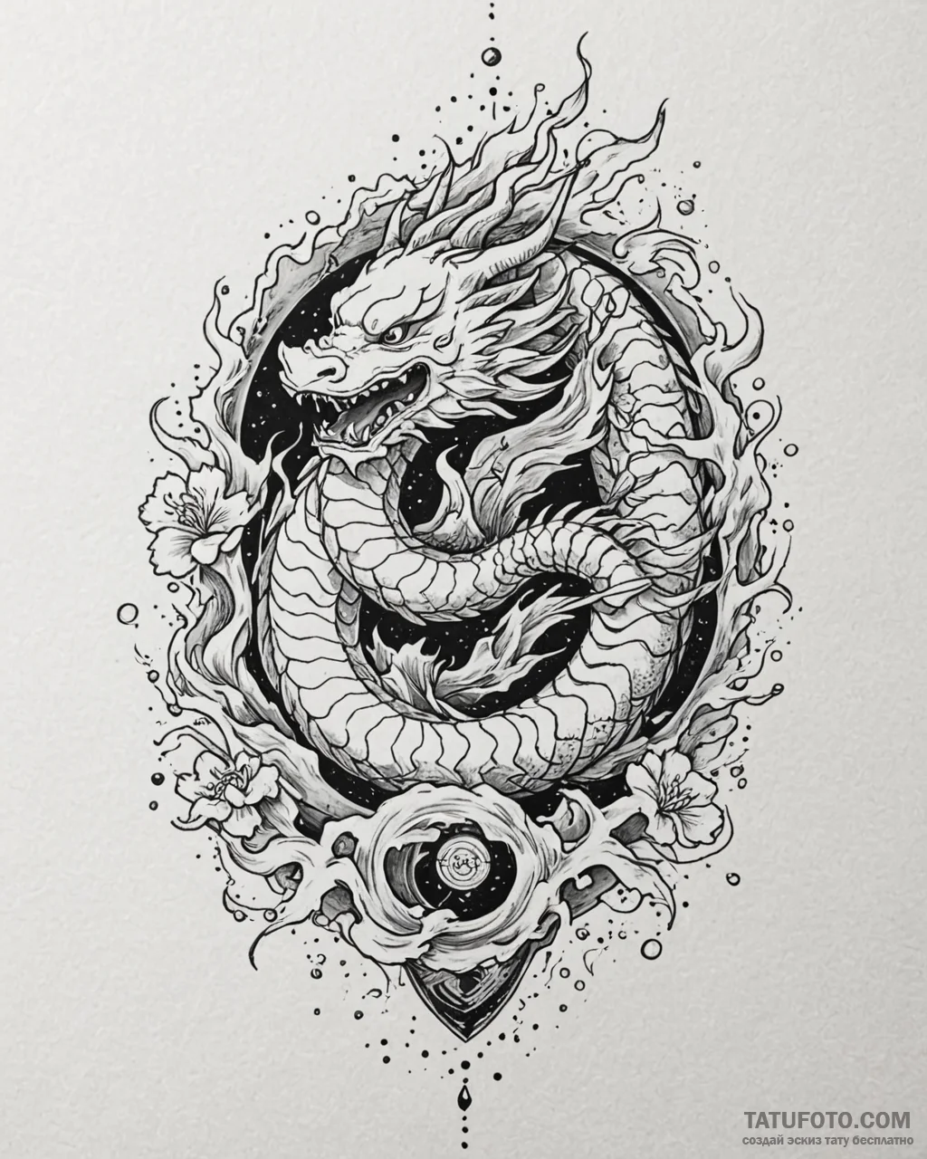 Tattoo sketch, spirit with lightning bolts, p... - эскиз тату (№1753269930_0, 23.07.2025 11:25) — Tatufoto.com