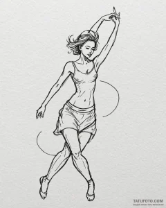 татуировки с танцами и движением, tattoo draw... - эскиз тату (№1753272067_0, 23.07.2025 12:01) — Tatufoto.com